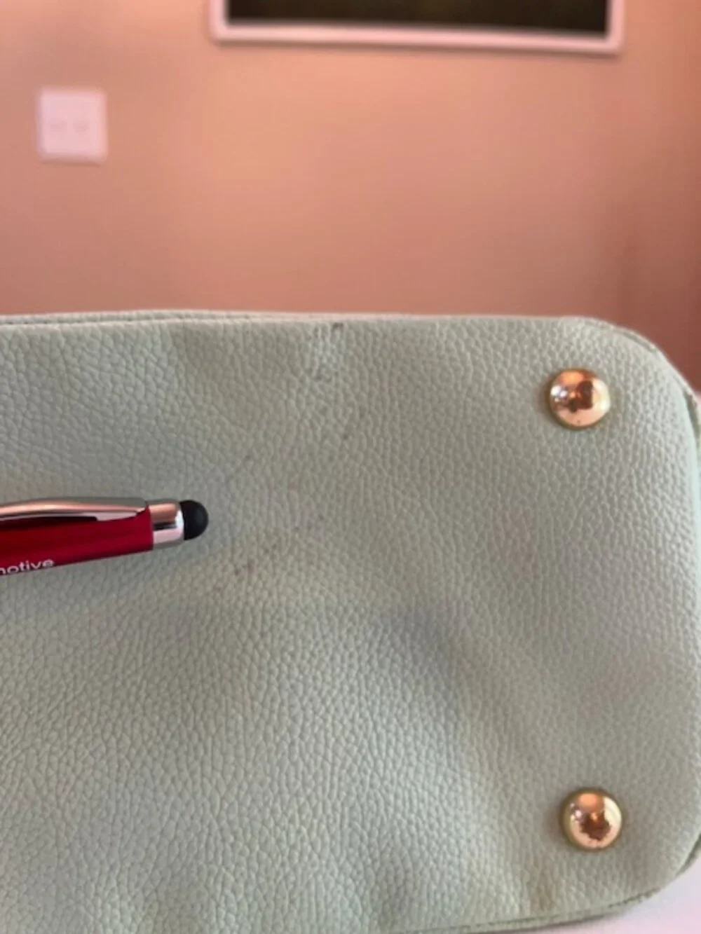 TIGNANELLO | Mint Green Pebbled Leather Handbag Purse Hobostyle